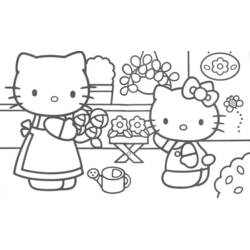Coloriage Hello Kitty (Animé et Manga) #36973 à imprimer et colorier