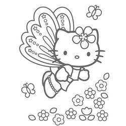 Coloriage Hello Kitty (Animé et Manga) #37006 à imprimer et colorier