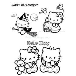 Coloriage Hello Kitty (Animé et Manga) #37038 à imprimer et colorier