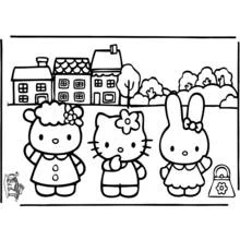 Dessin à colorier: Hello Kitty (Animé et Manga) #37067 - Coloriages à Imprimer Gratuits