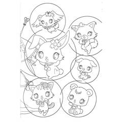Dessin à colorier: Jewelpet (Animé et Manga) #195873 - Coloriages à Imprimer Gratuits