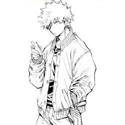 Dessins à colorier: Katsuki Bakugo - Coloriages à Imprimer Gratuits