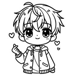 Coloriage Manga Garçon (Animé et Manga) #217945 à imprimer et colorier