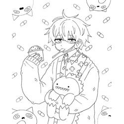 Dessins à colorier: Manga Garçon - Coloriages à Imprimer Gratuits