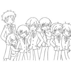 Coloriage Manga Garçon (Animé et Manga) #217974 à imprimer et colorier