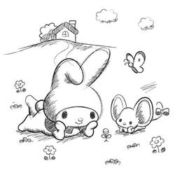 Dessin à colorier: My Melody (Animé et Manga) #220025 - Coloriages à Imprimer Gratuits