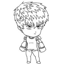 Dessin à colorier: One Punch Man (Animé et Manga) #183041 - Coloriages à Imprimer Gratuits