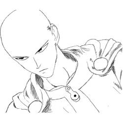Dessin à colorier: One Punch Man (Animé et Manga) #183070 - Coloriages à Imprimer Gratuits