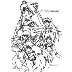 Dessin à colorier: Sailor Moon (Animé et Manga) #50251 - Coloriages à Imprimer Gratuits