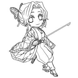 Dessins à colorier: Shinobu Kocho - Coloriages à Imprimer Gratuits