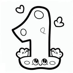 Dessins à colorier: Chiffre 1 - Coloriages à Imprimer Gratuits