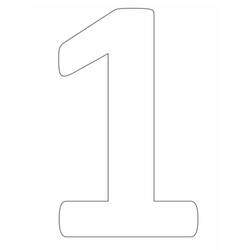 Dessin à colorier: Chiffre 1 (Apprentissage et Éducation) #221293 - Coloriages à Imprimer Gratuits