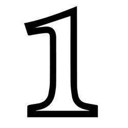 Dessin à colorier: Chiffre 1 (Apprentissage et Éducation) #221306 - Coloriages à Imprimer Gratuits