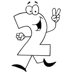 Dessin à colorier: Chiffre 2 (Apprentissage et Éducation) #221323 - Coloriages à Imprimer Gratuits