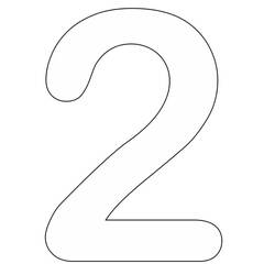 Dessin à colorier: Chiffre 2 (Apprentissage et Éducation) #221326 - Coloriages à Imprimer Gratuits