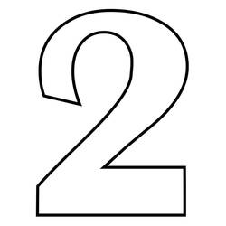 Dessin à colorier: Chiffre 2 (Apprentissage et Éducation) #221327 - Coloriages à Imprimer Gratuits