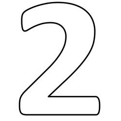 Dessin à colorier: Chiffre 2 (Apprentissage et Éducation) #221330 - Coloriages à Imprimer Gratuits
