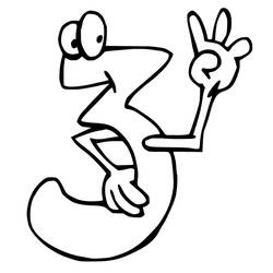 Dessin à colorier: Chiffre 3 (Apprentissage et Éducation) #221336 - Coloriages à Imprimer Gratuits