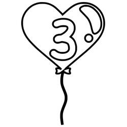 Dessin à colorier: Chiffre 3 (Apprentissage et Éducation) #221346 - Coloriages à Imprimer Gratuits