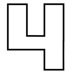 Dessin à colorier: Chiffre 4 (Apprentissage et Éducation) #221370 - Coloriages à Imprimer Gratuits