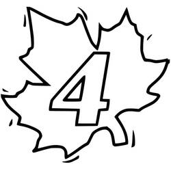 Dessin à colorier: Chiffre 4 (Apprentissage et Éducation) #221373 - Coloriages à Imprimer Gratuits