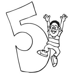 Dessin à colorier: Chiffre 5 (Apprentissage et Éducation) #221382 - Coloriages à Imprimer Gratuits