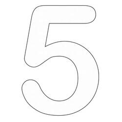 Dessin à colorier: Chiffre 5 (Apprentissage et Éducation) #221399 - Coloriages à Imprimer Gratuits