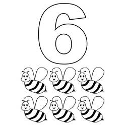 Dessins à colorier: Chiffre 6 - Coloriages à Imprimer Gratuits