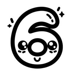 Dessin à colorier: Chiffre 6 (Apprentissage et Éducation) #221411 - Coloriages à Imprimer Gratuits