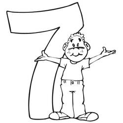 Dessin à colorier: Chiffre 7 (Apprentissage et Éducation) #221451 - Coloriages à Imprimer Gratuits