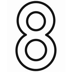 Coloriage Chiffre 8 (Apprentissage et Éducation) #221452 à imprimer et colorier