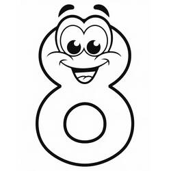 Coloriage Chiffre 8 (Apprentissage et Éducation) #221453 à imprimer et colorier