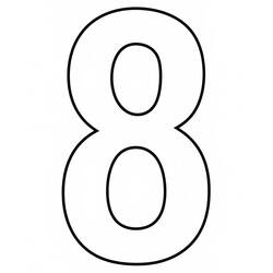 Coloriage Chiffre 8 (Apprentissage et Éducation) #221455 à imprimer et colorier