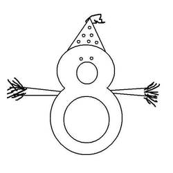 Coloriage Chiffre 8 (Apprentissage et Éducation) #221460 à imprimer et colorier