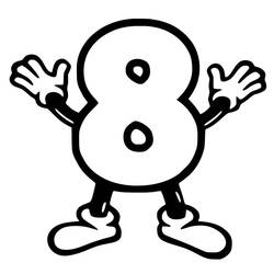 Coloriage Chiffre 8 (Apprentissage et Éducation) #221461 à imprimer et colorier