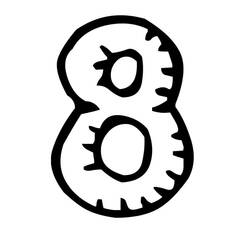 Coloriage Chiffre 8 (Apprentissage et Éducation) #221465 à imprimer et colorier