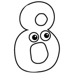 Coloriage Chiffre 8 (Apprentissage et Éducation) #221466 à imprimer et colorier