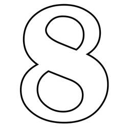Coloriage Chiffre 8 (Apprentissage et Éducation) #221467 à imprimer et colorier