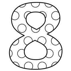 Coloriage Chiffre 8 (Apprentissage et Éducation) #221468 à imprimer et colorier