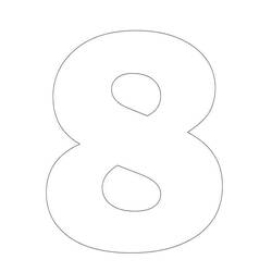 Coloriage Chiffre 8 (Apprentissage et Éducation) #221469 à imprimer et colorier