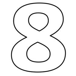 Coloriage Chiffre 8 (Apprentissage et Éducation) #221470 à imprimer et colorier