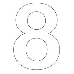 Coloriage Chiffre 8 (Apprentissage et Éducation) #221472 à imprimer et colorier