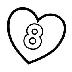 Coloriage Chiffre 8 (Apprentissage et Éducation) #221473 à imprimer et colorier