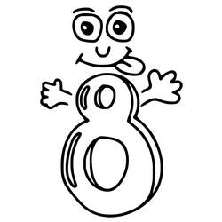 Coloriage Chiffre 8 (Apprentissage et Éducation) #221474 à imprimer et colorier