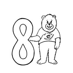 Coloriage Chiffre 8 (Apprentissage et Éducation) #221475 à imprimer et colorier