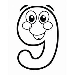Dessins à colorier: Chiffre 9 - Coloriages à Imprimer Gratuits