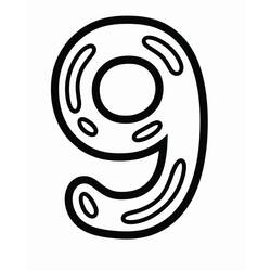 Dessin à colorier: Chiffre 9 (Apprentissage et Éducation) #221479 - Coloriages à Imprimer Gratuits