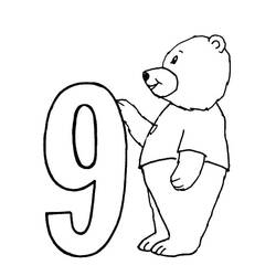 Dessin à colorier: Chiffre 9 (Apprentissage et Éducation) #221484 - Coloriages à Imprimer Gratuits
