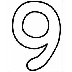 Dessin à colorier: Chiffre 9 (Apprentissage et Éducation) #221492 - Coloriages à Imprimer Gratuits