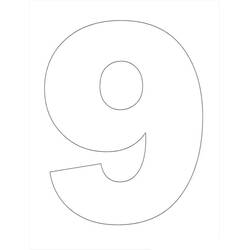 Dessin à colorier: Chiffre 9 (Apprentissage et Éducation) #221495 - Coloriages à Imprimer Gratuits